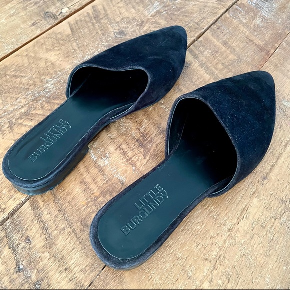 Little Burgundy | Suede Black Mules - Picture 5 of 5